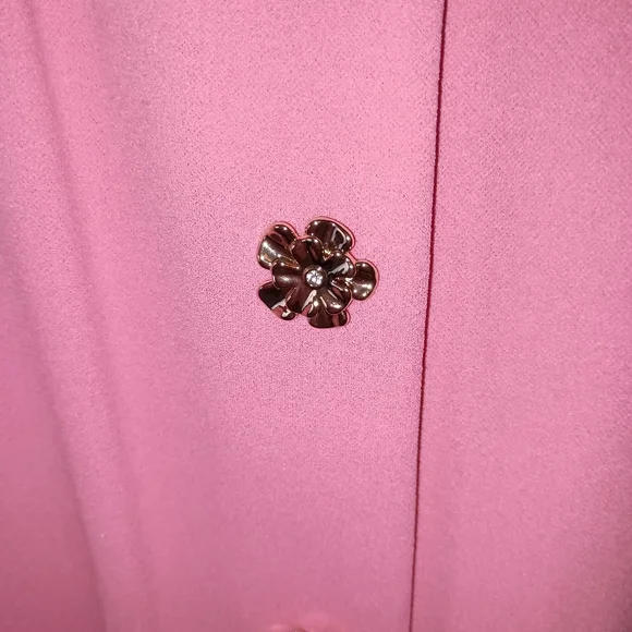 NWOT Karl Lagerfield Women's Size 14 brand New Balletcore Pink Button-Up Dress